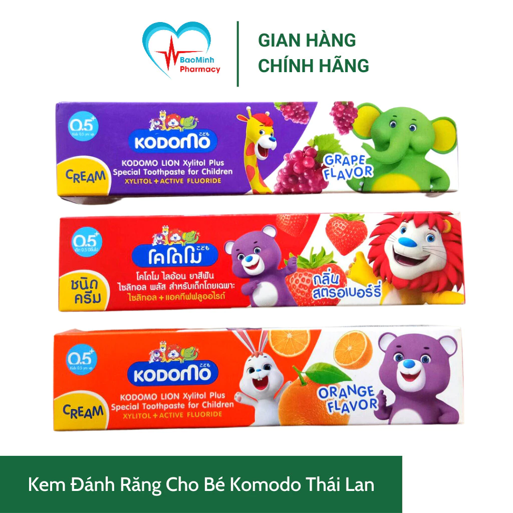 Kem Đánh Răng Cho Bé Komodo Thái Lan 65gr Nuốt Dược An Toàn