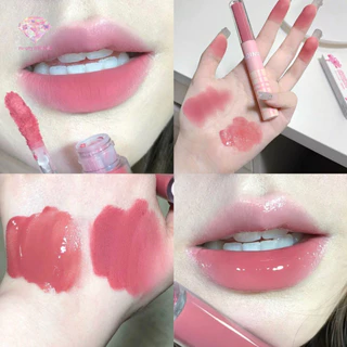 Heabety Double Head Lip Gloss Full Gloss Mirror Matte Velvet Lip Mud Lasg Màu Dưỡng Ẩm Liquid Lip Tinted Trang Điểm Mỹ Phẩm Mới