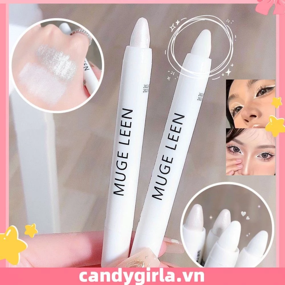 ✳Candy MUGELEEN Phấn Mắt Ngọc Trai Mờ Nằm Bút Chì Làm Sáng Tằm Chống Thấm Nước Chống Mồ Hôi Bền Lâu Trôi Phấn Mắt Dạng Thỏi Girla.vn