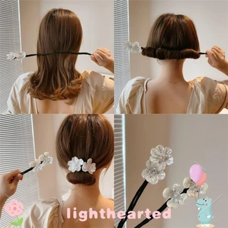 Dây buộc tóc xoắn LIGHTHEARTED, Vỏ hoa tròn tóc, Magic Bun Maker Lazy Man Tạo kiểu tóc Hair Stick