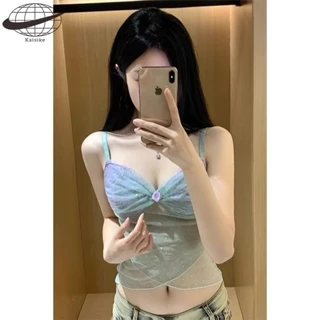 Áo crop top màu trơn tinh khiết gợi cảm dành cho nữ Kaisike