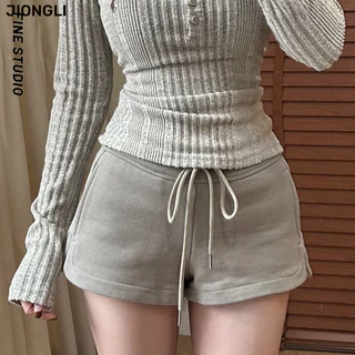 Jiongliamerican Xuân Hè Hot Girls Quần Short Thể Thao Cotton Thoải Mái Cho Nữ Kế Hoạch Rộng Cắt Nhà Quần Ba Điểm