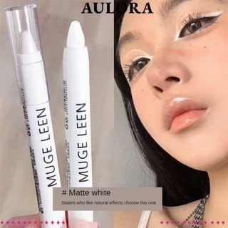 Bút Highlighter lấp lánh AULORA, Bút chì tằm nằm ngọc trai chống thấm nước, Trang điểm mắt lâu trôi Màu trắng bạc làm sáng mắt