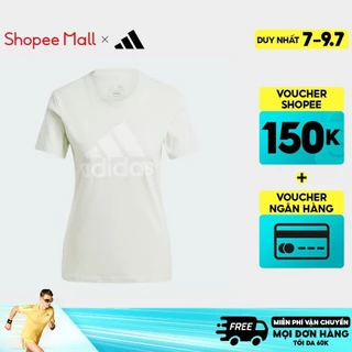 adidas Phong cách sống Áo thun logo Essentials LOUNGEWEAR Nữ màu xanh lá IY4323