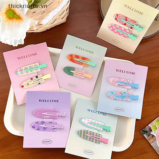 Thi 2 Chiếc Màu Kẹo Liền Mạch Kẹp Tóc Không Uốn Cong Kẹp Tóc Không Làm Nhăn Acrylic Barrettes Cố Định Kẹp Tóc Trang Điểm Tạo Kiểu Tóc Bằng Kẹp VN