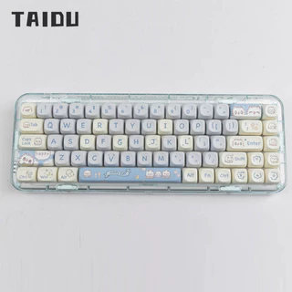 Little Meow keycaps MOA chiều cao PBT keycaps năm mặt thăng hoa dễ thương đầy đủ bộ keycaps