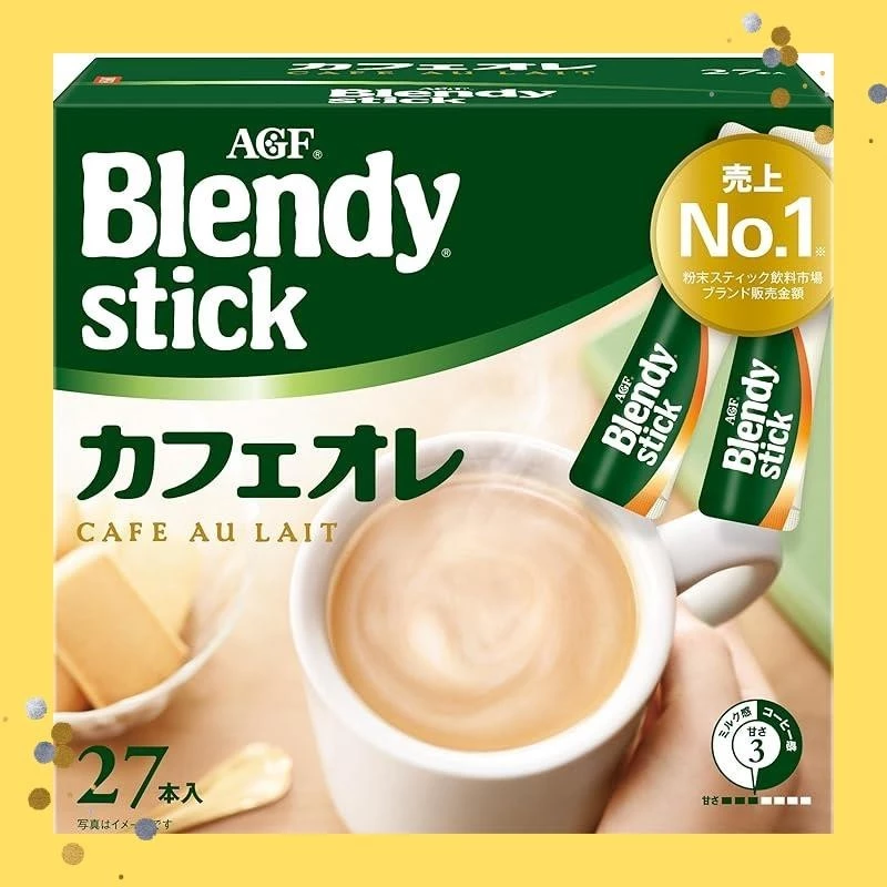 AGF Blendy Stick Cafe au Lait [Coffee Sticks] 27 pcs (x 1)