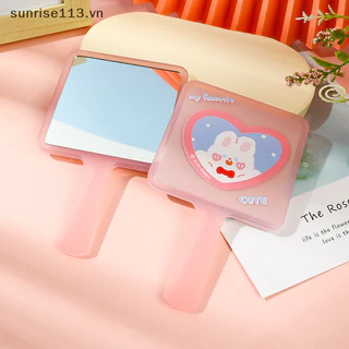 Beauty 1PC Nối Mi Cầm Tay Gương Trang Điểm Vuông Trang Điểm Vanity Gương Có Tay Cầm Gương Tay SPA Salon Gương Nhỏ Gọn.