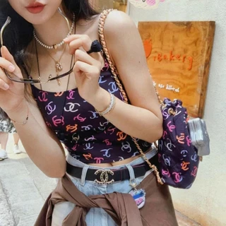 Sexy Outerwear New Niche Vest Printed Hot Girl Summer Sling XINGX Slim Fit Design Short Top Base