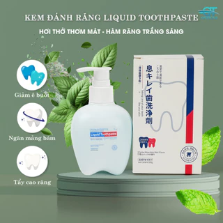 Kem đánh răng trắng răng hơi thở thơm mát giảm ố vàng duy trì sức khỏe của nướu Liquid Toothpaste 200g