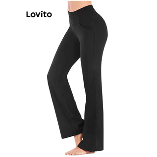 Quần legging thể thao bỏ túi thông thường Lovito cho nữ LNE51057