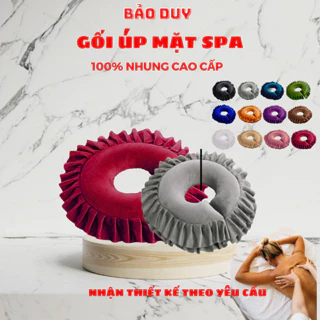 GỐI ÚP MẶT SPA, MASSAGE BODY | chất liệu nhung mềm mịn, Gối úp mặt spa, massage body - Gối massage xếp li xinh xắn