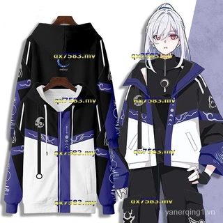 Anime Mới Honkai Star Rail Jingliu Dây Kéo Áo Khoác Nam Nhật Bản Thời Trang Nữ Rời 3D In Áo Len Unisex Áo Dài Tay Có Mũ Trùm Đầu Top Cosplay QBIG