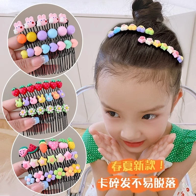 Lược Tóc Kẹp Tóc Nữ Mùa Hè Tidy Tiện Dụng Cụ Lưng Đầu Ngọc Trai Bên Trong Kẹp Tóc Nổ