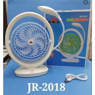 Quạt Sạc Tích Điện JR-2018 Đèn LED