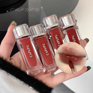 Capupu Trong Suốt Son Bóng Nước Lip Glaze Gương Dưỡng Ẩm Son Môi Lâu Dài