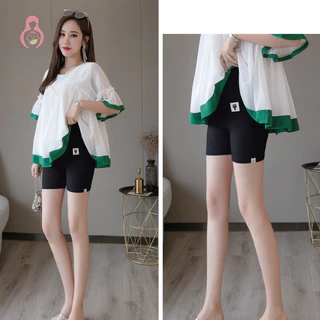 [Mmbb] Quần legging bà bầu mùa hè Quần short nữ co giãn R cạp cao mang thai OHG