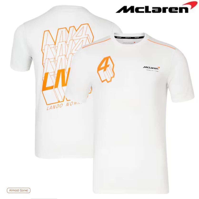 2024 Mới Nhất F1 Racing Suit + Mclaren Team 2024 F1 Racing Jersey + Áo thun ngắn tay nam nữ mùa hè
