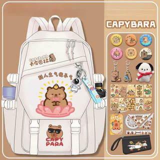 Capibara Đồng Thương Hiệu Schoolbag Nữ Sinh Tiểu Học Ba Lô Nhiều Lớp Dung Tích Lớn Trung Học Cơ Sở