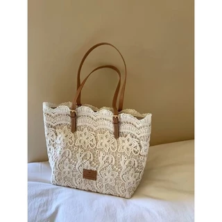 Ren 2024 Phong Cách Mới Thời Trang Cổ Tích Túi Di Động Xô Túi Mua Sắm Retro Tote Túi Đeo Vai