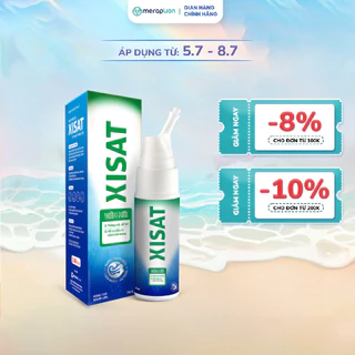 Xịt mũi nước biển sâu XISAT 75ml hỗ trợ giảm viêm mũi, nghẹt mũi, viêm xoang, tinh dầu khuynh diệp