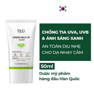 Kem Chống Nắng Vật Lý Son Pure Cho Da Nhạy Cảm Dr.G Green Mild Up Sun + SPF50 + PA + + + 50ml