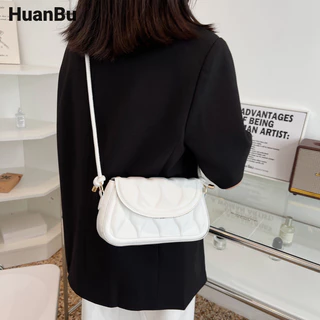 Túi đeo vai nữ Huan Bu thiết kế thích hợp retro thời trang mới đeo chéo giản dị phong cách nước ngoài túi vuông nhỏ