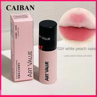 Caiban Art Value Natural Matte Whiteing Lip Glaze Lip Mud Có lỗ Lip Glaze