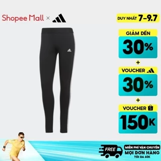 [7-9.7-VOUCHER 30%]adidas Phong cách sống Quần legging 3 Sọc Essentials Nữ Đen GL0723