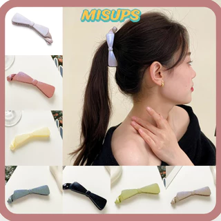 Missips Banana Big Clip, Giá đỡ đuôi ngựa nơ màu trơn, Kẹp tóc Flash thời trang đơn giản dành cho nữ