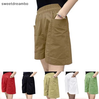 Sweetdream 2023 Nữ Quần Short Cotton Rời Cao Cấp Hàn Quốc Thường Ngày Túi Lớn Thời Trang BO