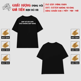 Áo phông tay lỡ in chữ ĐẬP VỠ CÂY ĐÀN áo thun local brand 100% cotton áo phông rộng nữ dày mịn HAV024