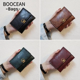 BOOCEAN Ví Ngắn Nữ Da PU Nữ Túi Đựng Tiền Nhỏ