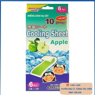 Miếng dán hạ sốt COOLING SHEET APPLE, thành phần thảo dược, an toàn cho bé - Soleil care