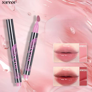 Neiyou Pomelo Transparent Silver Mirror Lip Lacquer Mirror Water Light Does Not Fade No Stain on Cup Lip Gloss and Lip Gloss Lipstick Lip Glaze Lip Lacquer Pen DFBB