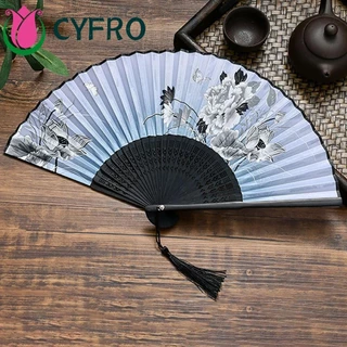 Quạt Gấp CYFRO Nhiều Mẫu 1 Chiếc Quà Tặng Mùa Hè Bằng Gỗ Tre Handmade Nhiều Màu Sắc Khiêu Vũ Tay Quạt