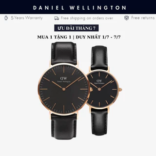 [Tặng Kèm Hộp Nơ] Đồng Hồ Nam Nữ Daniel Wellington Classic Sheffield Rose Gold Black Size 40mm Và 32mm Chính Hãng 