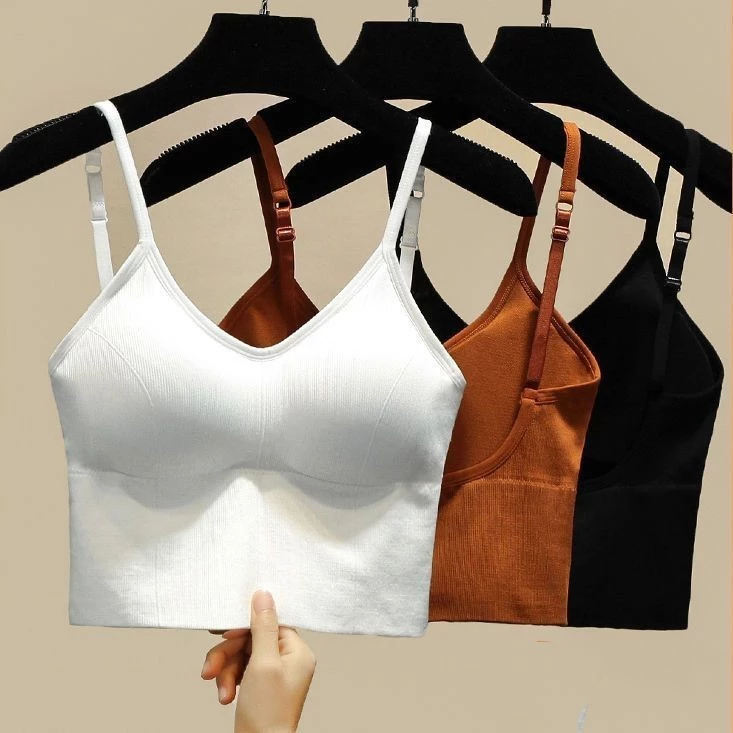 Hỗ Trợ Hàng Đầu Đẹp Lưng Camisole Không Vòng Thép Bọc Áo Ngực Tập Hợp Đáy Bé Gái Quần Lót Thể Thao Nữ