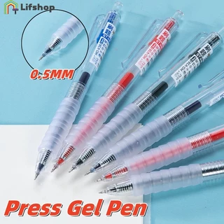 Bút Gel - Đồ dùng học tập văn phòng - Bút bi 0,5 Mm mực đen / đỏ / xanh -Kawaii Bút Gel có thể thu vào - để viết ở trường - Bút Gel văn phòng phẩm trong suốt