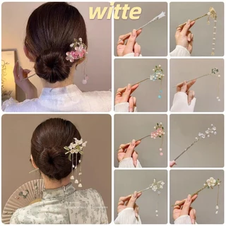 Witte 1 Kẹp Tóc Trung Quốc Cổ Đại, Kẹp Tóc Hanfu Tóc, Trang Trí Truyền Thống Với Tua Rua Kẹp Tóc