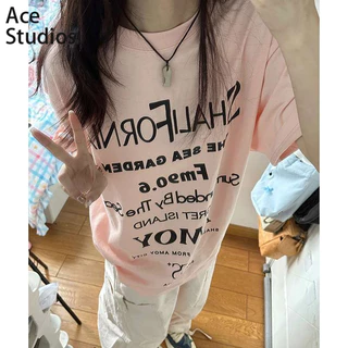 Ace Studios áo phông áo thun nữ croptop baby tee Popular Phong cách Thể thao thời trang WTX2440VCA 17Z240422