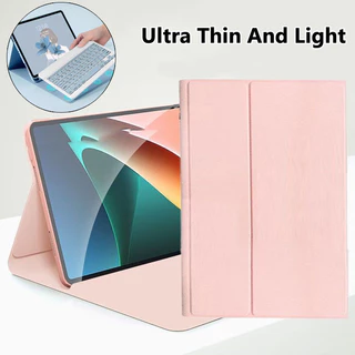 Ốp Bàn Phím Từ Tính Có Thể Tháo Rời Cho Redmi Pad SE 11inch 2023 Pro 12.1 2024 10.61 Cho Xiaomi Pad 6S Pro 12.4 6 Pro 11inch 5 Pro 11 Ốp Lưng Da PU Siêu Mỏng