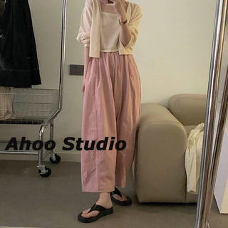 Ahoo quần ống rộng Quần Túi Hộp New Style INS fashionable Thời trang WFK2440QZJ 21Z240519