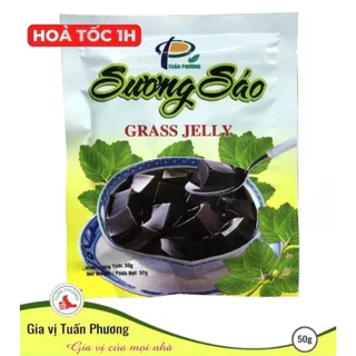 Bột Thạch Sương Sáo Đen/ Trắng Tuấn Phương 50g (Nấu Thạch, Chè)