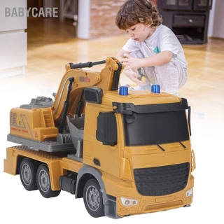 Babycare 2.4G RC Máy xúc xây dựng kéo điều khiển từ xa Mô phỏng đồ chơi máy cho bé trai