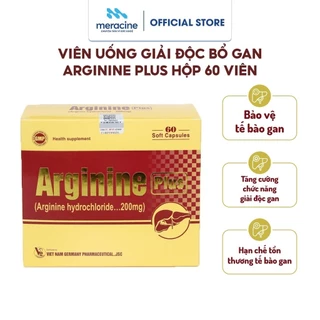 Thực phẩm bảo vệ sức khoẻ Arginine Plus giúp bổ gan, giải độc, bảo vệ gan - Hộp 60 viên