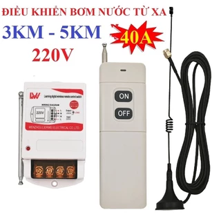 Bộ điều khiển bơm nước từ xa 220v 3Km 5kM LW mạch biến áp chịu tải lớn ăn ten bắt sóng xa công tắc điều khiển từ xa