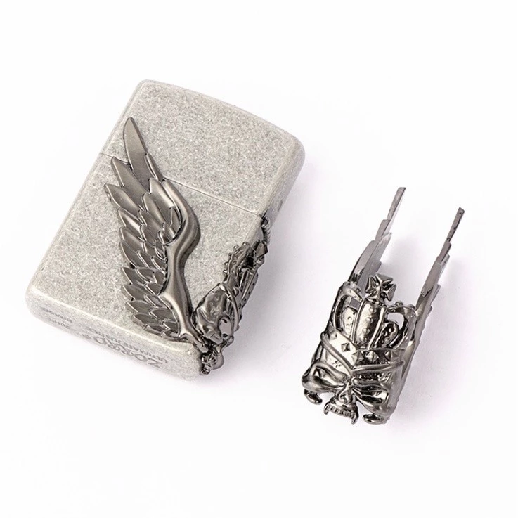 Emblem hình dán Zippo vương miện bạc