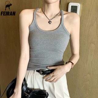 Áo vest nữ mới có dây đeo nhỏ hot girl đáy áo sơ mi gợi cảm mặc bên trong đẹp lưng giảm béo top