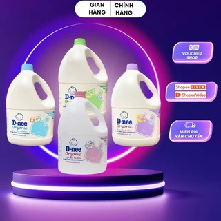 Nước giặt quần áo em bé Dnee 3000ml -Nước Giặt Xả Trẻ Em an toàn túi 550ml, Chính hãng Đại Thịnh !AA